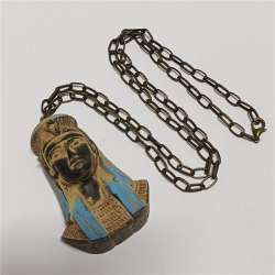 Vintage Handmade Pharaonic Necklace Unique Ancient Egypt Collectib Jewelry Piece