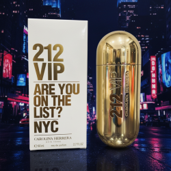 CH 212 VIP The Iconic Gold Fragrance of NYC Nightlife EDP Perfume 80ml 2.7oz New
