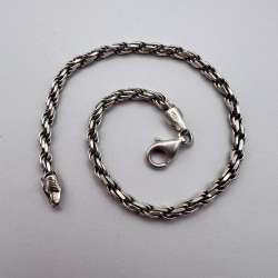 Vintage 925 Sterling Silver  Chain Bracelet Italy Jewelty  7.2g Marked