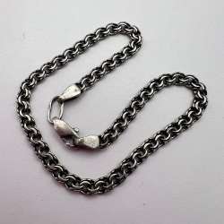Vintage Sterling Silver 925 Chain Bracelet Men's women's  Jewelry Signed 6.1 gr