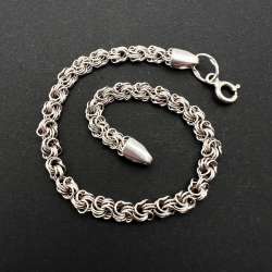 Vintage Sterling Silver 925 Chain Bracelet Men's Women's Jewelry  Signed 4.8 gr