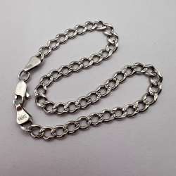 Vintage Sterling Silver 925 Bracelet Marked, Classic Chain Jewelry 7.1gr