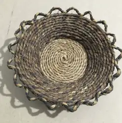 Vantage Sardinia Straws Basket Bread Hand Made Garden Basket Flower Basket Dough