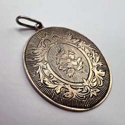 Vintage USSR Pendant Necklace Silver 875 Soviet Jewelry Women's Signed 4.26gr