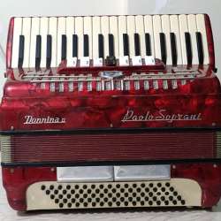 Paolo Soprani Donnina II Piano Accordion Red | Vintage Italian Accordion 80 Bass