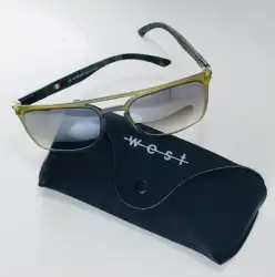 West Army Camo Sunglasses Olive Green Full-Rim w/ Mirrored Lenses  Made in Italy
