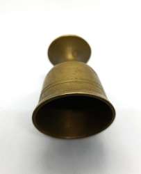 Vintage Heavy Brass Goblet – Antique Footed Chalice Cup – Original Patina