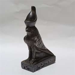 Egyptian Horus falcon statue hand-carved symbolic collectible ancient art piece