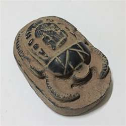 Egyptian scarab artifact with hieroglyphs – handmade ancient-style collectible