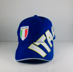 ITALIA Blue Baseball Cap Embroidered Italian Flag Hat Adjustable Cotton Souvenir