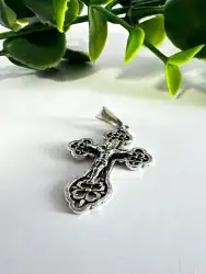 925 Sterling Silve Holy Land Jerusalem Byzantine Crucifix Cross INRI r Bethlehem