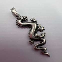 Vintage Sterling Silver 925 Dragon Pendant Jewelry Women's Beautiful Weight 2.30
