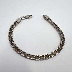 Vintage 925 Sterling Silver Bracelet CZ Stones Tennis Style Jewelry Marked 8.34g