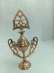 Handcrafted Brass Kohl Pot Makhalah - Winged Design - Traditional Surma Holder