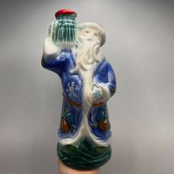 Vintage Ded Moroz Ceramic Decanter Raduga Factory Russia 2003 Father Frost 819g