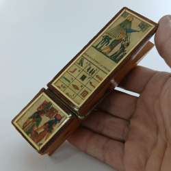 Ancient Egyptian Wooden Decorative Clip Hieroglyphic Alphabet Papyrus Plaque Art