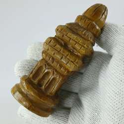 Bethlehem Olive Wood Hand-Carved Architectural Sculpture Holy Land Souvenir VTG