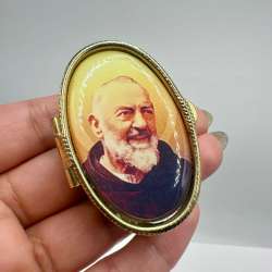 Vintage Religious Artefact Saint Padre Prayer Image Classic Collectible Decor