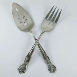 Rogers & Bro. Original IS Silver-plate Vintage Serving Fork & Pie Server Ornate