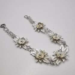Vintage Very Beautiful Bracelet Jewelry,925 Sterling Silver, Handmade,seal, 10g