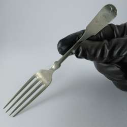 Vintage Brazil Silver Fork Ornate Monogram “S” Durable Collectible Flatware 19cm