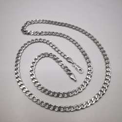 Vintage  Beautiful  Jewelry  Chain Necklece,925 Sterling Silver,Signed , 21,30g