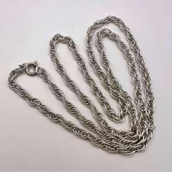Chain Vintage 925 Sterling Silver Necklace Beautiful Stamped Women Men 14.7 gr