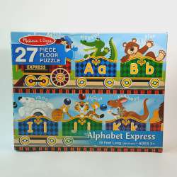 Melissa & Doug Alphabet Express 27-Piece Jumbo Floor Puzzle 10Foot Train Letters