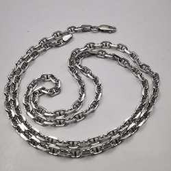 Vintage  Beautiful  Jewelry  Chain Necklece,925 Sterling Silver,Signed , 14,16g