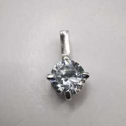 Vintage Elegant Pendant  made of 925 silver,handmade, Zircon 1.74g