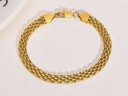 18K Italian Style Gold Bracelet for Women – 4mm Mesh Chain
