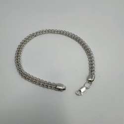 Vintage 925 Sterling Silver Bracelet Double Link Chain-Unisex