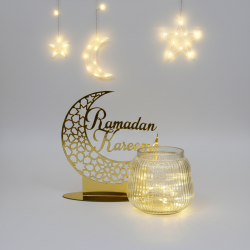 Ramadan Eid Kareem String Lights Star Moon Lantern Decor Home Festive Party