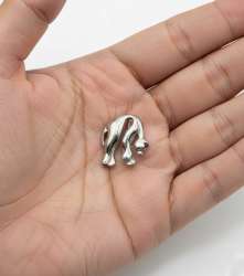 Vintage Puma Style Panther Brooch 925 Sterling Silver Animal Pin Stamped 925