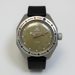 Rare Vintage Men's USSR Mechanical Diver Vostok Watch Bird Dial Collectible Gents Military Style 1322