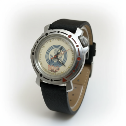 Vintage Vostok Komandirskie Mechanical USSR Watch 17 Jewels NTZ 100 Anniversary Soviet Military Wristwatch Water Resistant Chrome Case 1203
