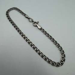 Vintage 925 Sterling Silver Chain Bracelet Classic Link Chain Jewelry Marked