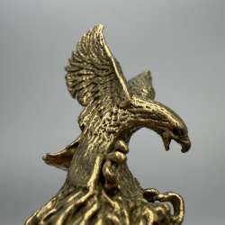 Vintage Brass Eagle Figurine Miniature Statue Bird of Prey Desk Decor 7cm