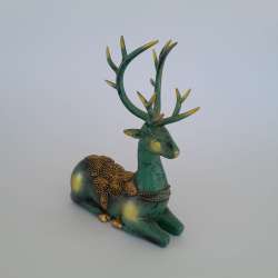 Vintage Deer Figurine Statue Resin Home Decor Collectibles Antlers Art Gift Elk