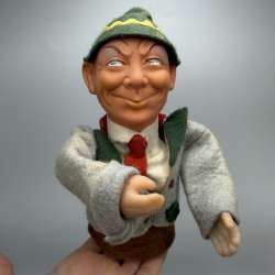 Vintage GDR Germany Figurine Man Toast Bar Decor 1980s Funny Character