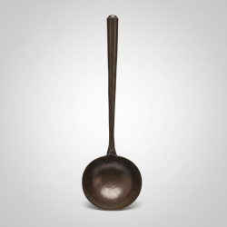 Antique Hand Forged Iron Ladle Primitive Vintage Rustic Farmhouse Kitchen Dipper Scoop Collectible