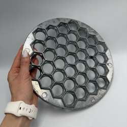 Vintage Soviet Aluminum Dumpling Maker 37 Hole Dumpling Mold USSR Pelmennitsa