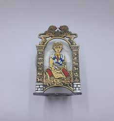 Vintage Jewish Star of David Icon Plaque Decorative Religious Art Judaica Decor