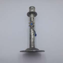 Vintage Jewish Silver Plated Rare Candlestick Star of David Blue Stone Judaica