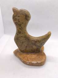 Vintage Stone Sculpture Hand Carved Abstract Animal Figurine 333g Unique Decor