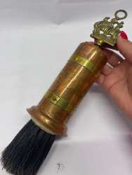 Vintage Copper Brass Ship Hearth Brush Wall Mount Fireplace Sweeper Dust Brush N