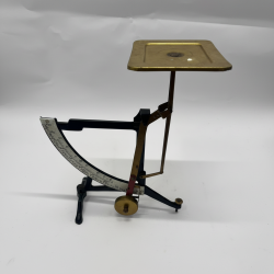 Antique Postal Scale Vintage Letter & Parcel Weighing Machine Brass Tray Collect