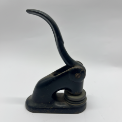 Vintage Antique Cast Iron Embosser Stamp Press Notary Seal Office Desk Decor