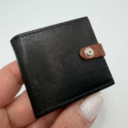 Vintage Leather Heart Photo Frame Folding Pocket Mini Memory Gift