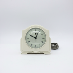 Retro Vintage Electric Table Clock 1950s Art Deco Cream Mantel Desk Clock Home